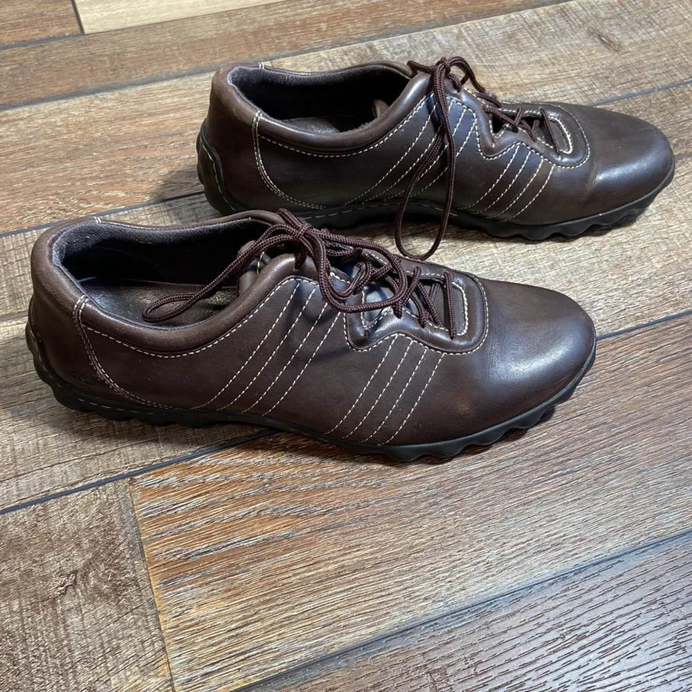 Timberland Brown Leather Oxford Sneakers Size 9.5